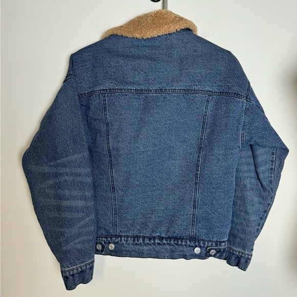 ANTHRO PILCRO Sherpa trimmed denim jacket XS - Picture 11 of 12